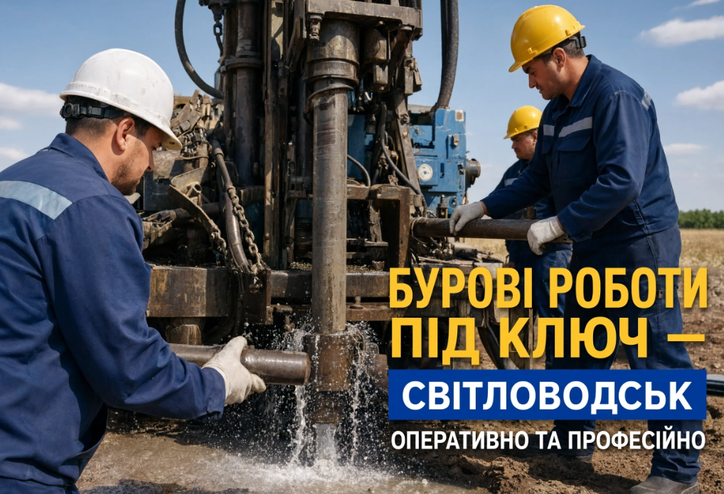 Світловодськ Буріння свердловин на воду Бурові роботи під ключ